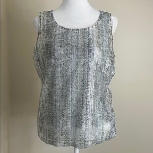 Chico's Women’s Gray Patterned Tank Top Size 1, Medium